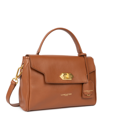 Sac à main A rabat avec fermoir Donna Grace Lancaster 531-070 Camel foncé