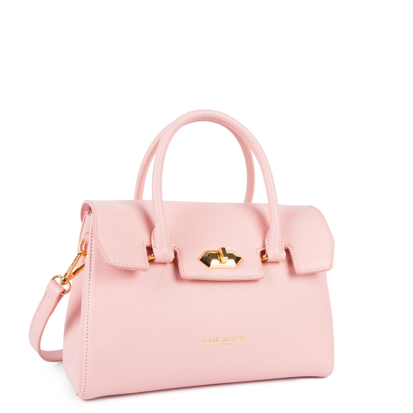 Sac à main A rabat avec fermoir S Milano Cosmos Lancaster 547-77 Rose Fumé