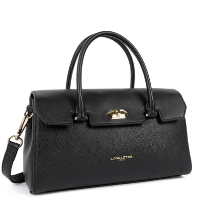 Sac à main A rabat avec fermoir Milano Cosmos Lancaster 547-78 Noir