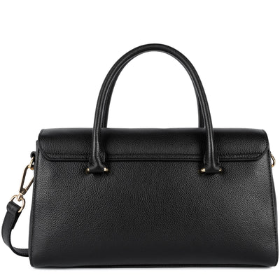 Sac à main A rabat avec fermoir Milano Cosmos Lancaster 547-78 Noir