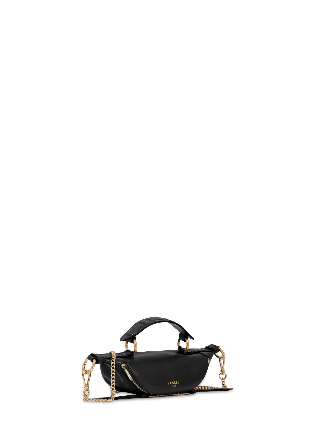 Sac Bandoulière Mini Lancel Origami A1252610TU Noir/Doré