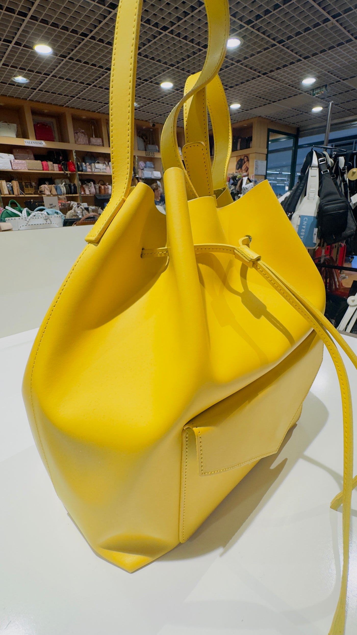 Sac bourse A lacets coulissants L Pur & Element City Lancaster 423-11 Jaune