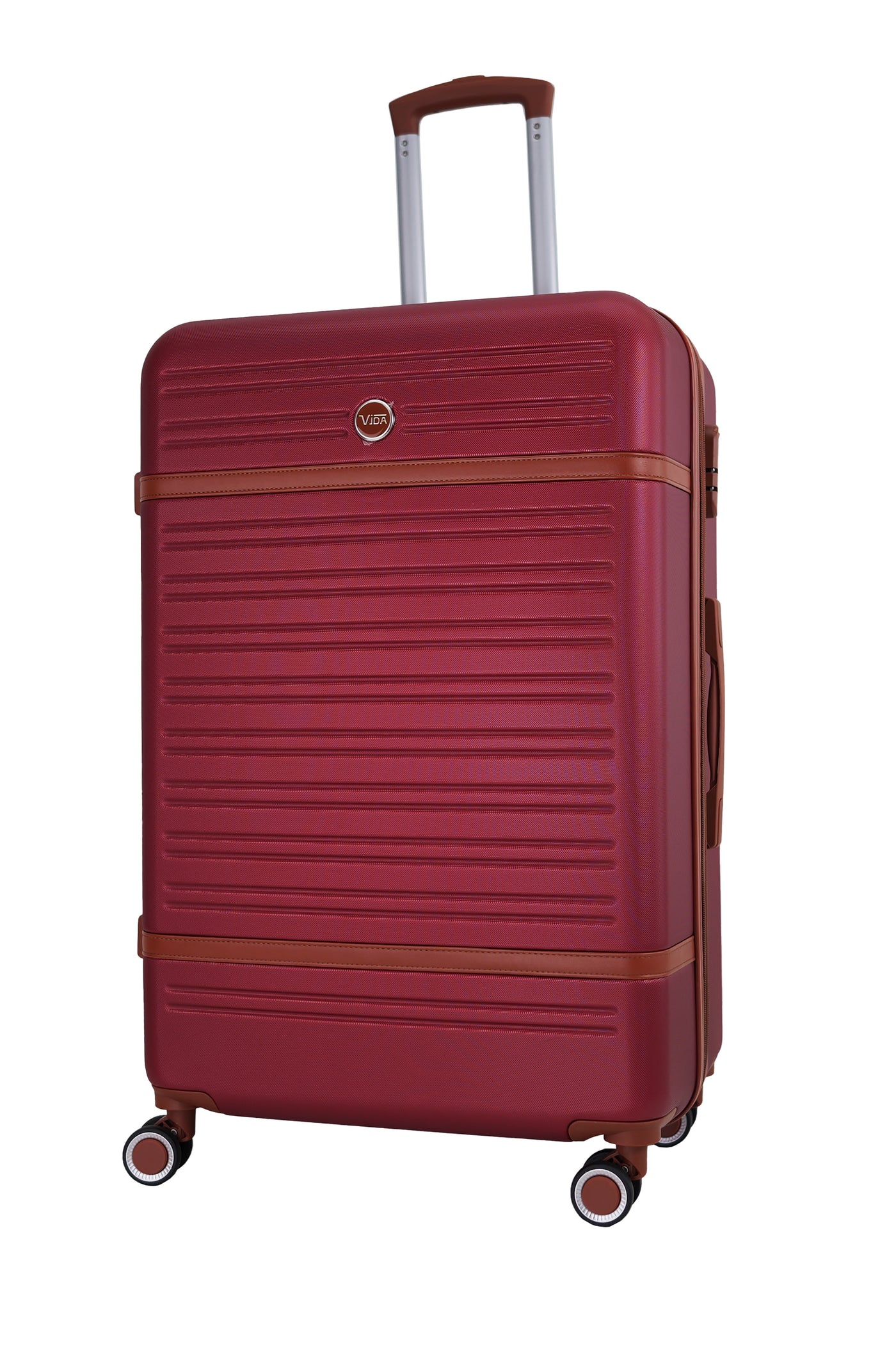 Valise Trolley taille moyenne 67 cm VR648 Vida Rouge/Camel