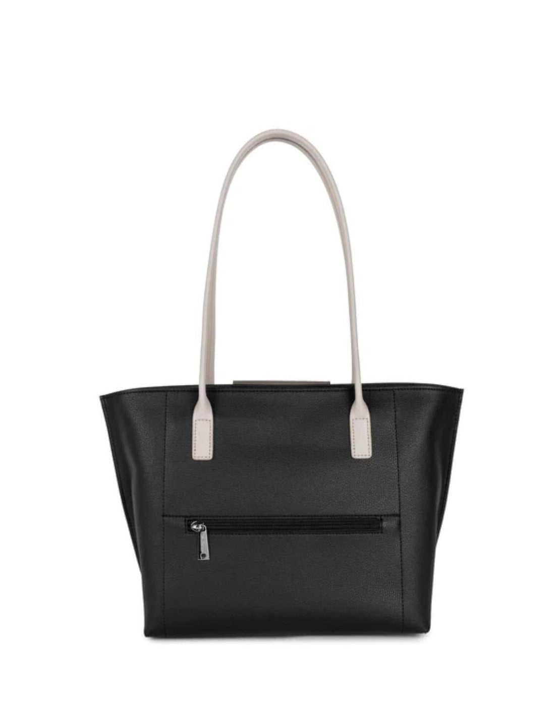 Sac Cabas/Shopping Maya Lancaster 517-29 Noir - Taupe - Galet